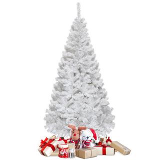Northix Weihnachtsbaum Künstlicher Tannenbaum Christbaum mit Metallständer 150-240 cm Weiß-180 cm  