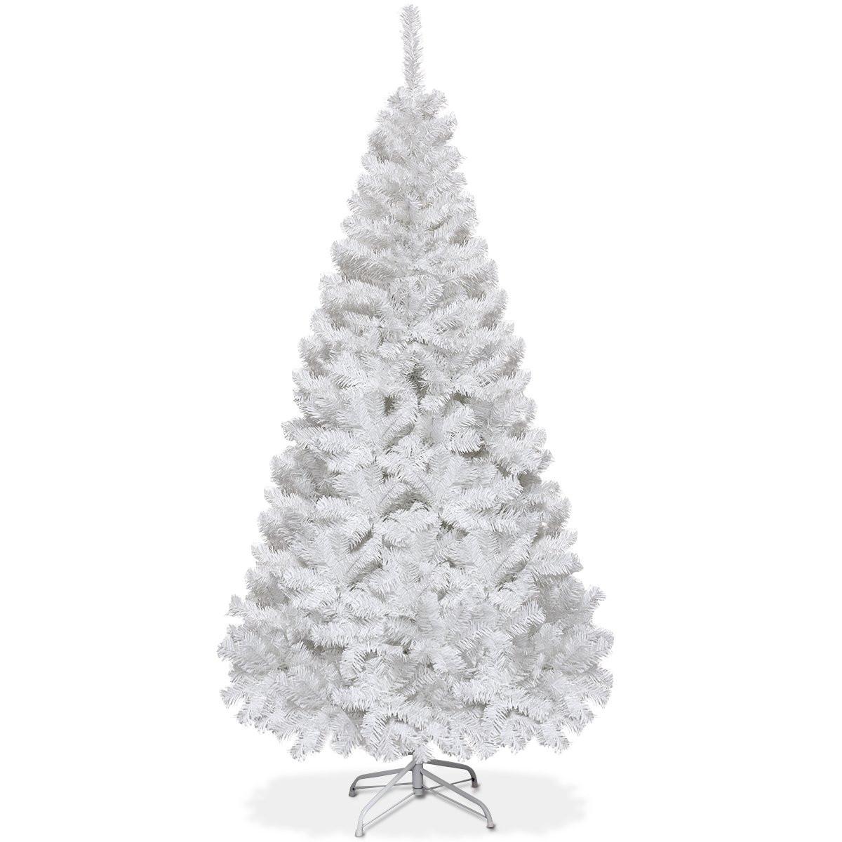 Northix Weihnachtsbaum Künstlicher Tannenbaum Christbaum mit Metallständer 150-240 cm Weiß-180 cm  
