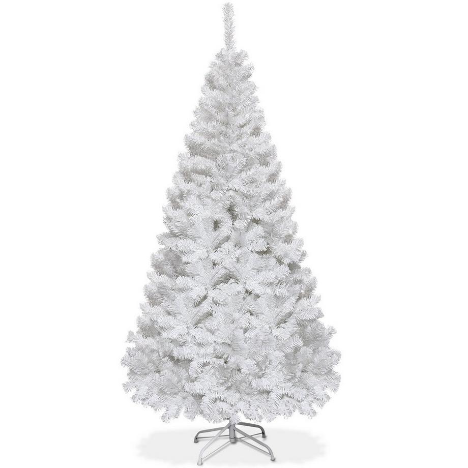 Northix Weihnachtsbaum Künstlicher Tannenbaum Christbaum mit Metallständer 150-240 cm Weiß-180 cm  