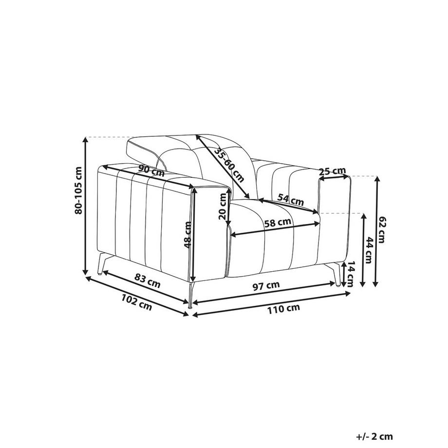 Beliani Sessel aus Veganes Ökoleder Minimalistisch OMMEL  
