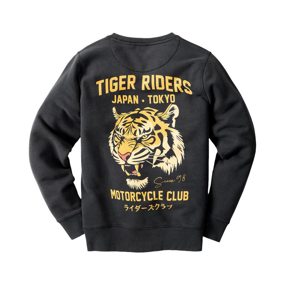 Joe Browns Felpa Girocollo con Stampa Tiger Riders sul Retro  