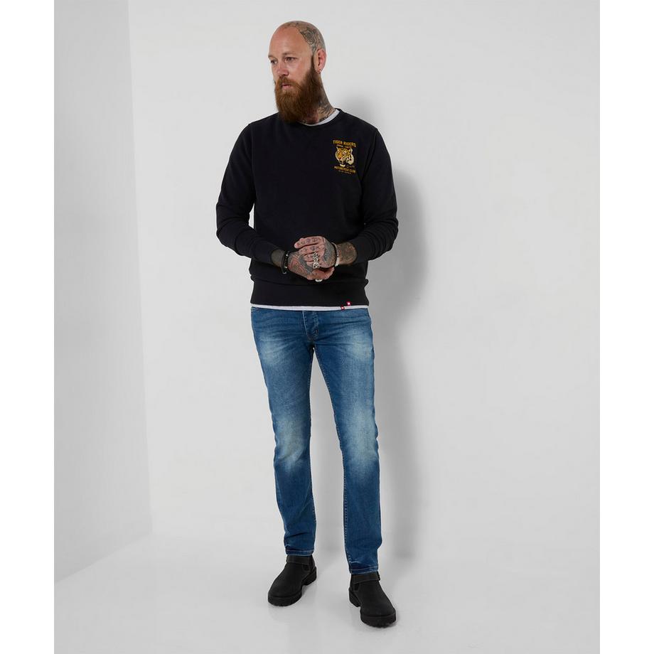 Joe Browns Felpa Girocollo con Stampa Tiger Riders sul Retro  