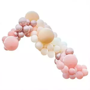 Kit Luxe Guirlande de Ballons Pêche, Nude & Rose Gold