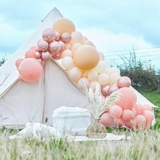 Ginger Ray  Luxus Set für Luftballongirlande in den Farben Pfirsisch, Nude & Rosegold 