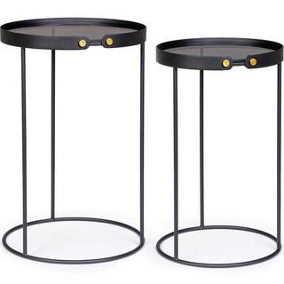 mutoni Table d'appoint Zeina ronde S (lot de 2)  