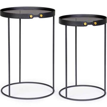 Table d'appoint Zeina ronde S (lot de 2)