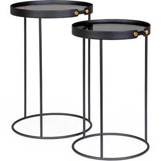 mutoni Table d'appoint Zeina ronde S (lot de 2)  