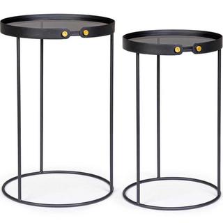 mutoni Table d&#039;appoint Zeina ronde S (lot de 2)  