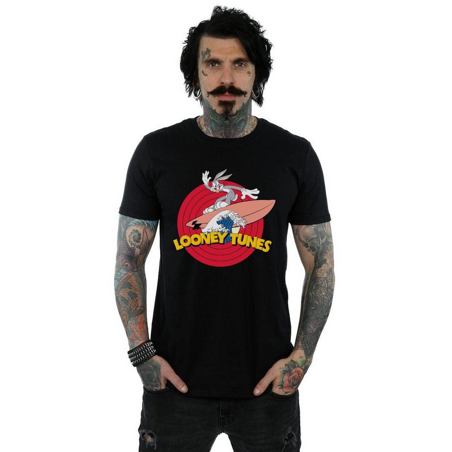 LOONEY TUNES Bugs Bunny Surfing T-Shirt Imprimé  