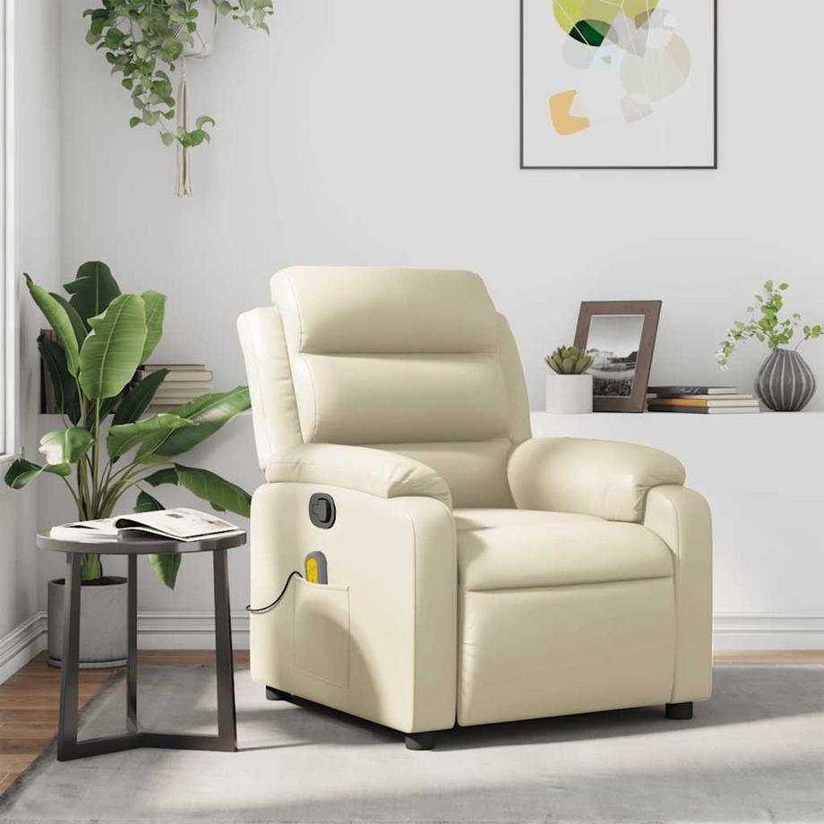 VidaXL Fauteuil inclinable de massage cuir artificiel  