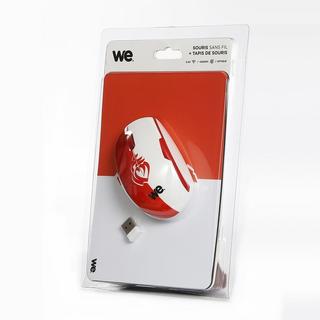 We  Souris optique sans fil + tapis souris assortis 