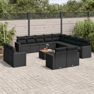 VidaXL set divano da giardino Polirattan  