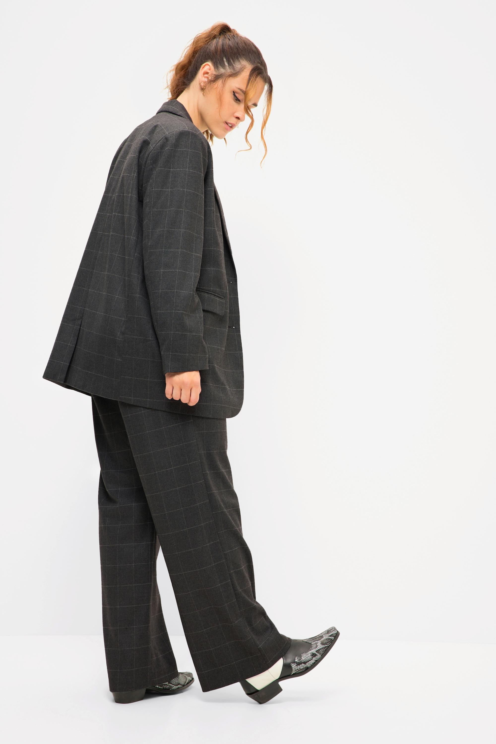 Studio Untold  Oversized-Blazer, Karo, softe Web-Qualität, Revers, Langarm 