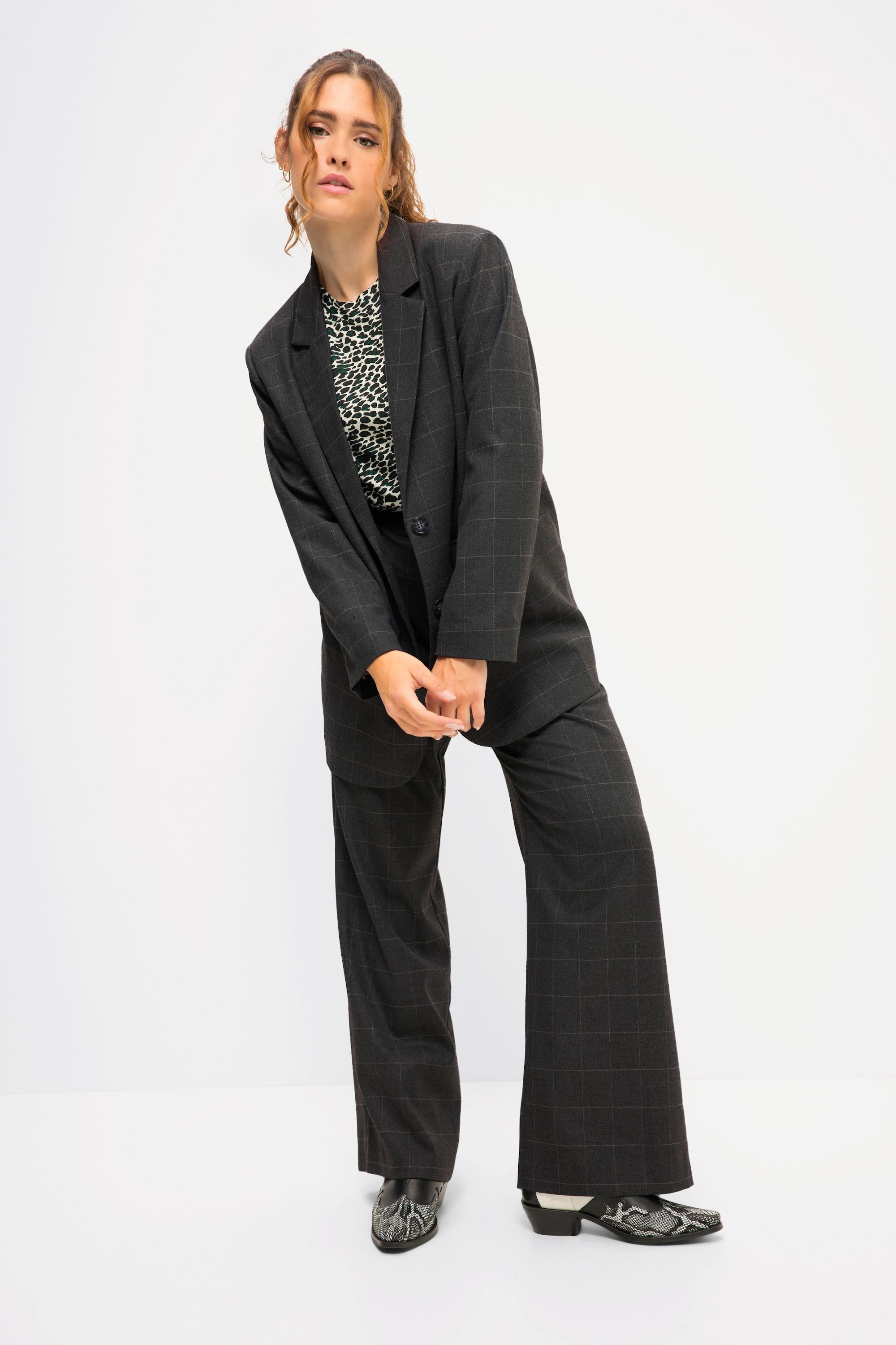 Studio Untold  Blazer oversize# à carreaux, qualité de tissage douce. Col à revers, manches longues 