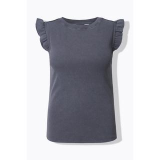 Studio Untold T-shirt côtelé Slim Shape Volants Manches  