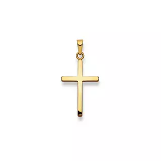 MUAU Schmuck  Pendentif croix en or jaune 750, 32x16mm Or Jaune