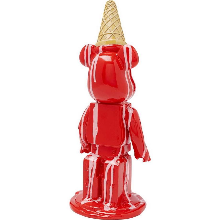 KARE Design Figurine décorative Gelato Bear rouge 40  
