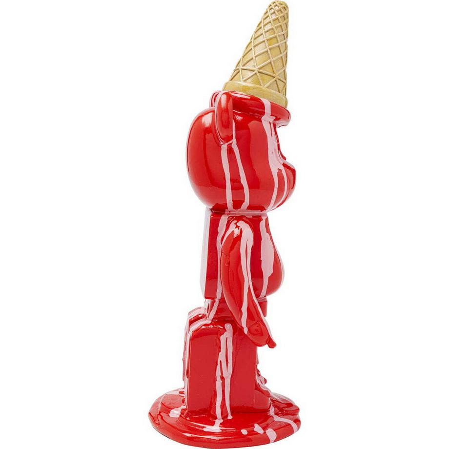 KARE Design Figurine décorative Gelato Bear rouge 40  