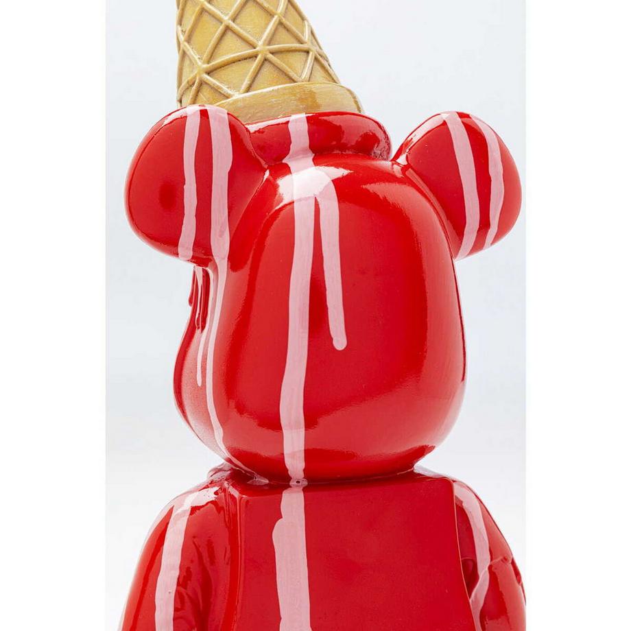 KARE Design Figurine décorative Gelato Bear rouge 40  