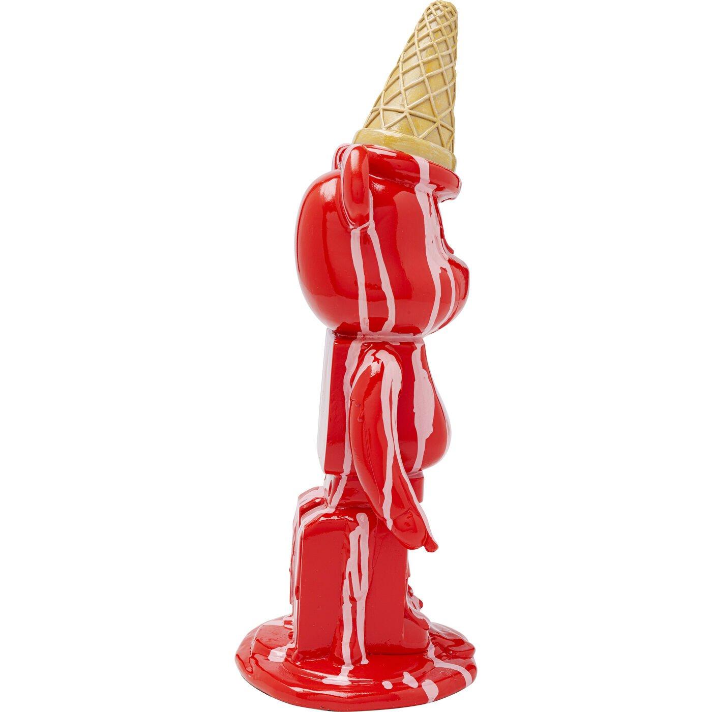 KARE Design Figura decorativa Gelato Bear rosso 40  