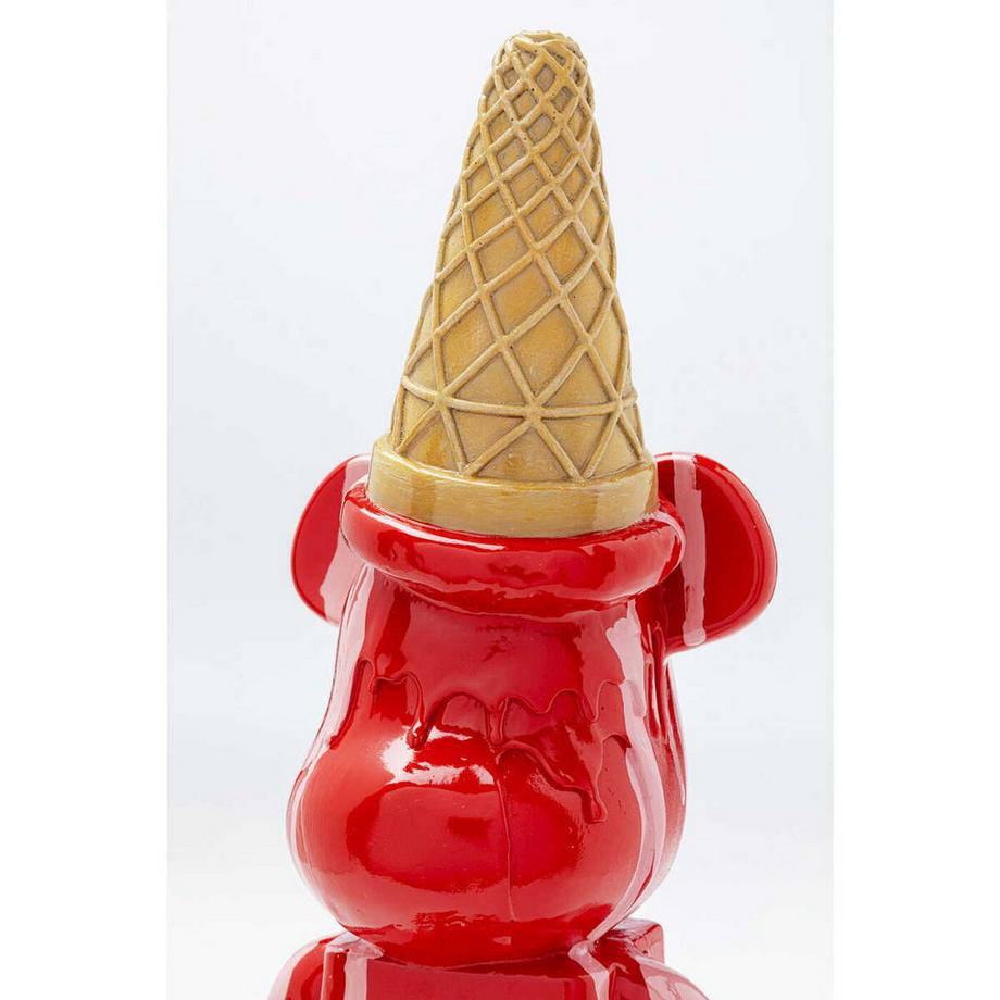 KARE Design Figurine décorative Gelato Bear rouge 40  