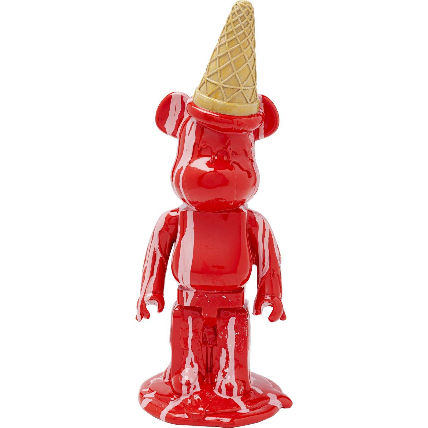 KARE Design Figura decorativa Gelato Bear rosso 40  