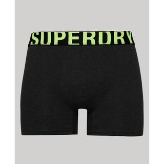 Superdry  boxer in cotone biologico logico uperdry dual logo (x2) 