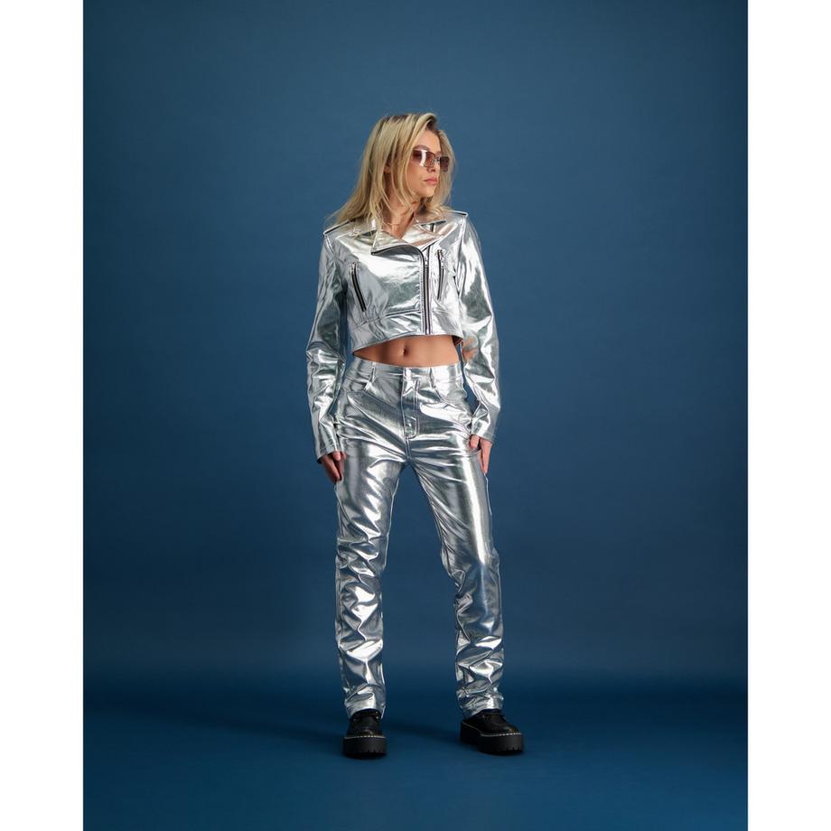 STEVE MADDEN Josie Metallic Straight Leg Hose  