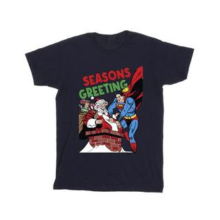 DC COMICS  Tshirt SUPERMAN SANTA COMIC 