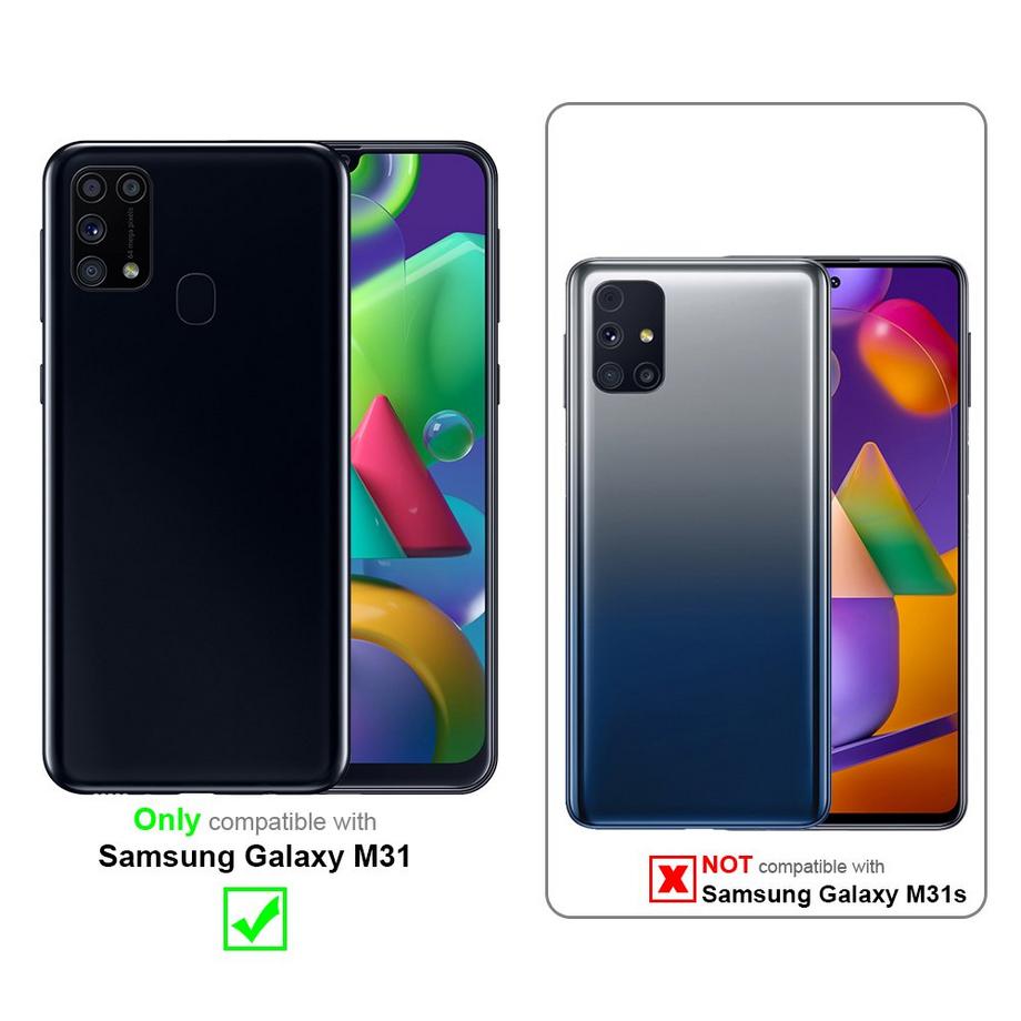 Cadorabo  Hülle für Samsung Galaxy M31 Standfunktion, Kartenfach 