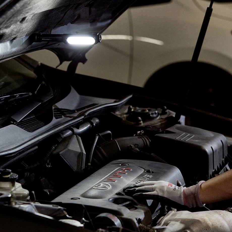 GP Discovery  Taschenlampe C34: Arbeitsleuchte inkl. seitlichem COB LED-Licht mit hohem Lumenwert 