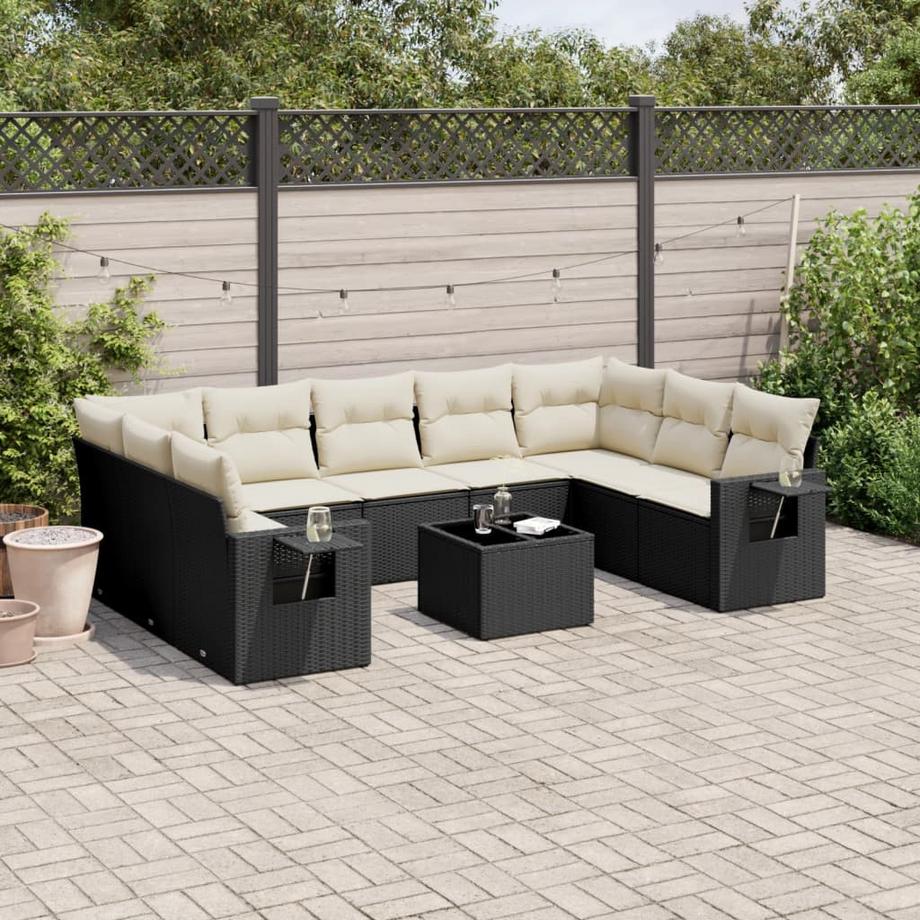 VidaXL set divano da giardino Polirattan  