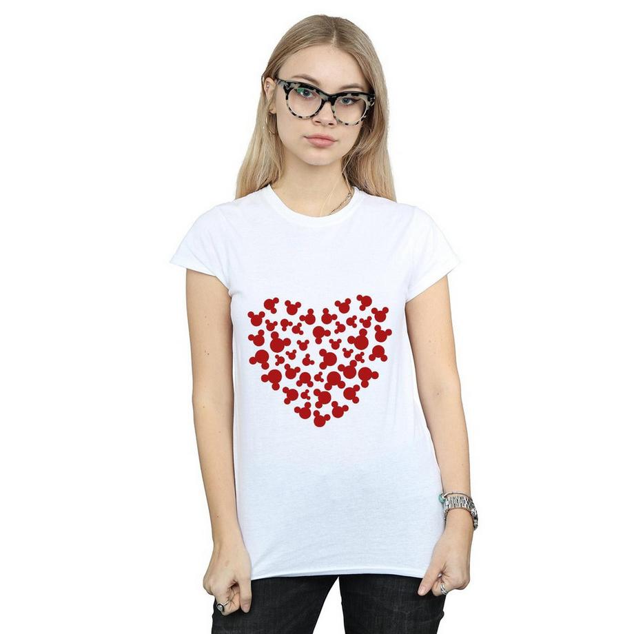 Disney Mickey Mouse T-Shirt Stampa Cuore  
