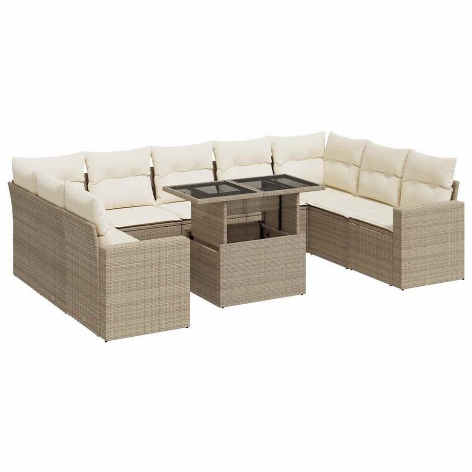 set di divani da giardino Polirattan