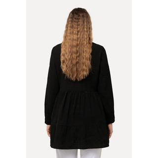 Ulla Popken Spitze A-Linie V-Ausschnitt Langarm Tunika  