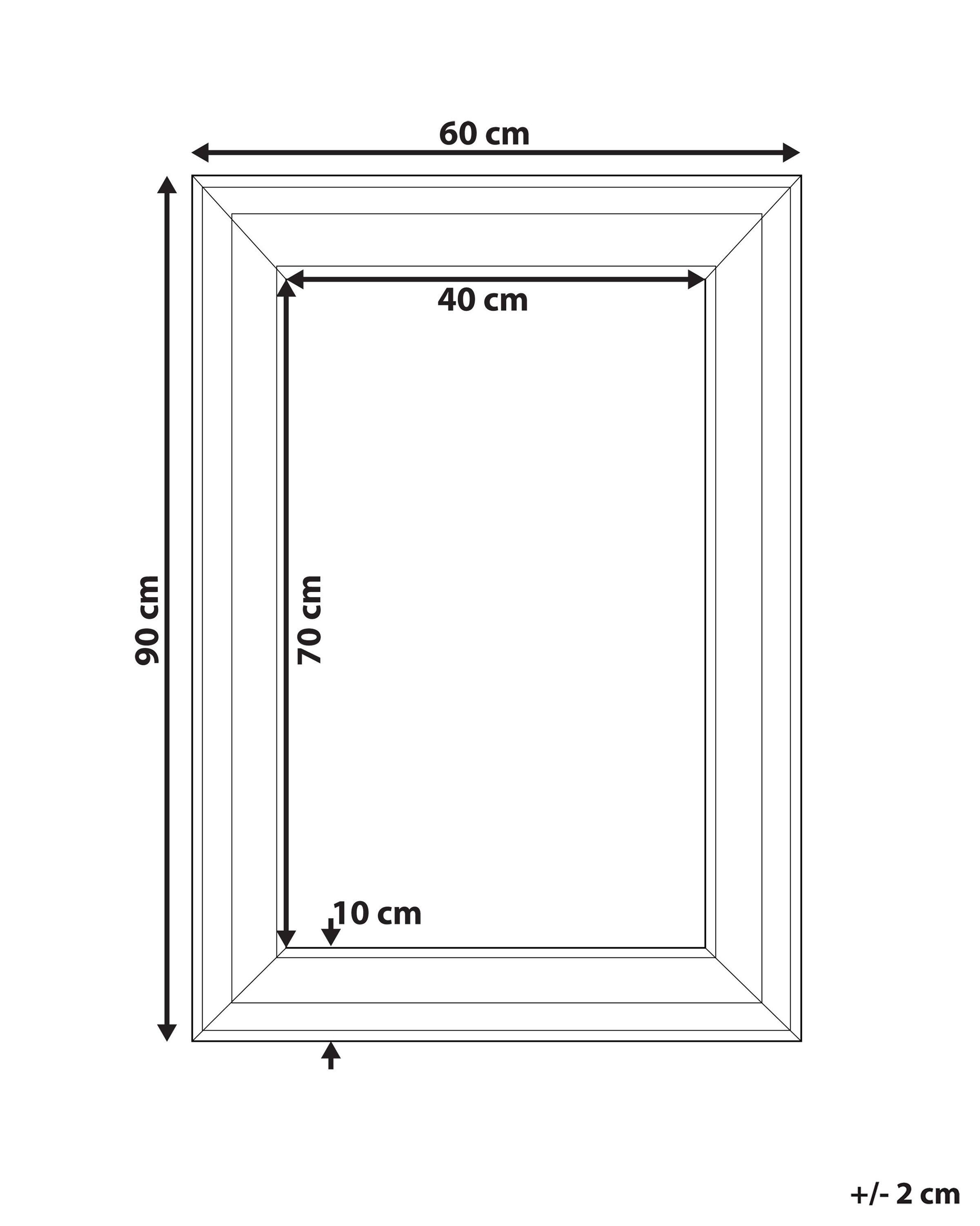 Beliani Miroir en Matière synthétique Traditionnel LUNEL  