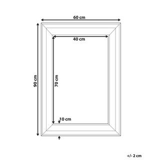 Beliani Miroir en Matière synthétique Traditionnel LUNEL  