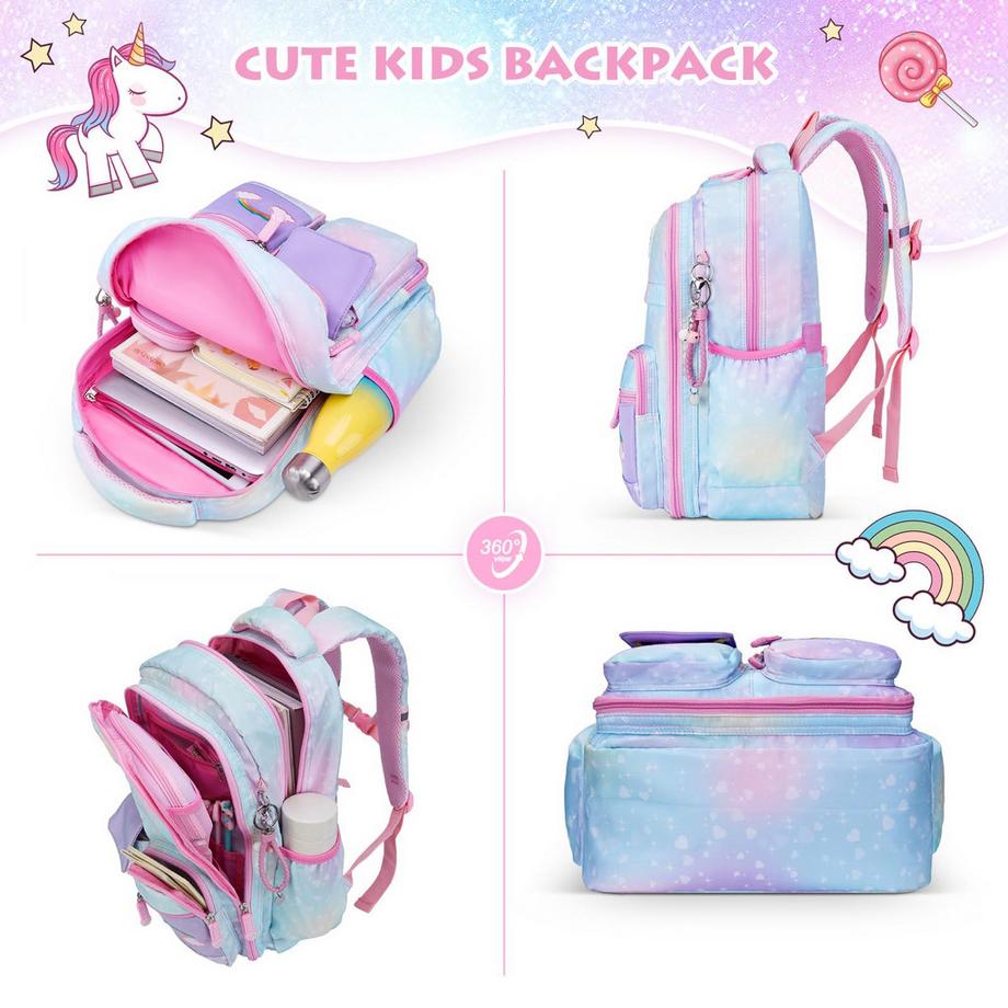 Only-bags.store  Sac à dos pour enfants, sacoche de grande capacité avec boucle de poitrine pour enfants 