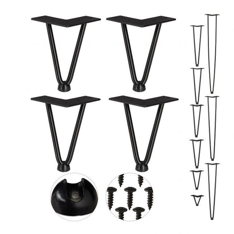 B2X  Möbelbein-Haarnadel 4er-Set 