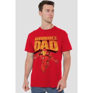 Iron Man  Invincible Dad TShirt  Vatertag 