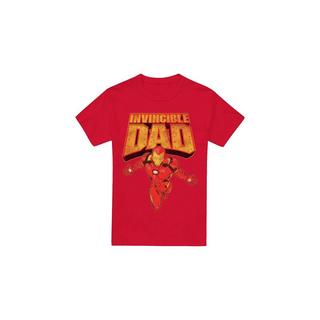 Iron Man  Invincible Dad TShirt  Vatertag 