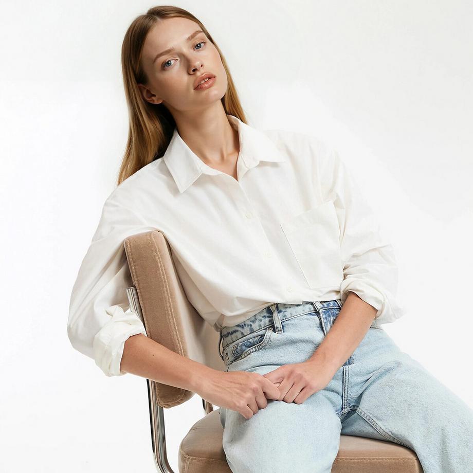 La Redoute Collections Lockeres Baumwollhemd  