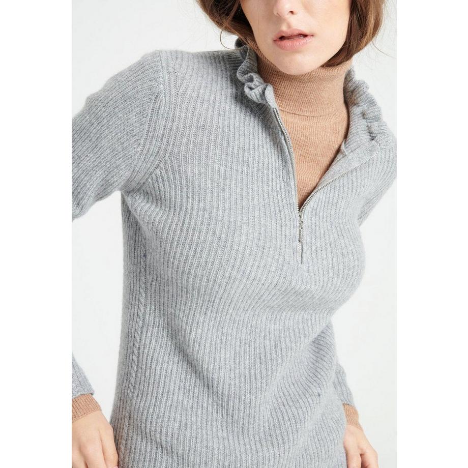 Studio Cashmere8 MIA 4 Pull col falbala zippé  