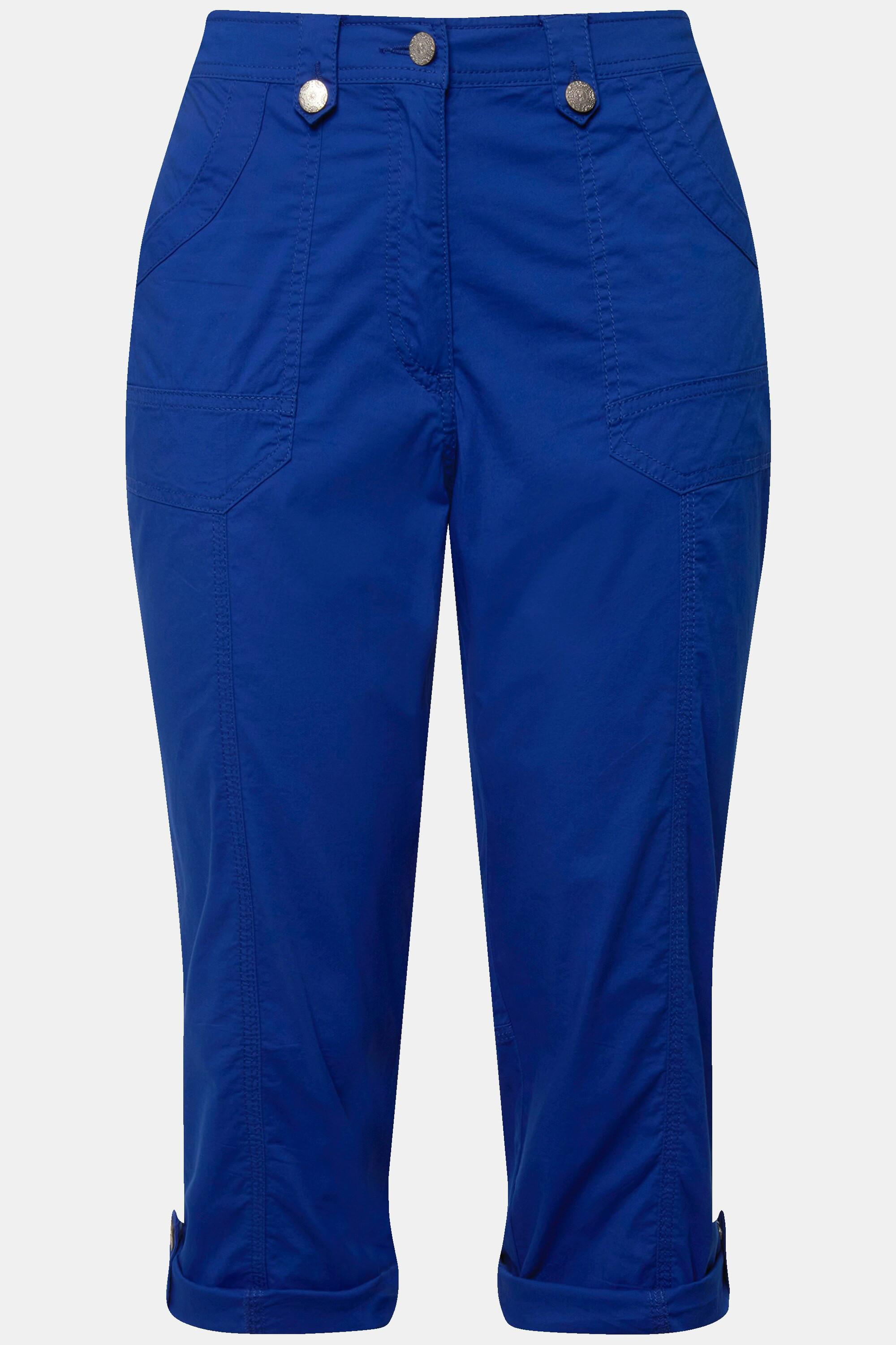 Ulla Popken Pantaloni cargo 7/8 con linguetta arrotolabile Vita comoda  