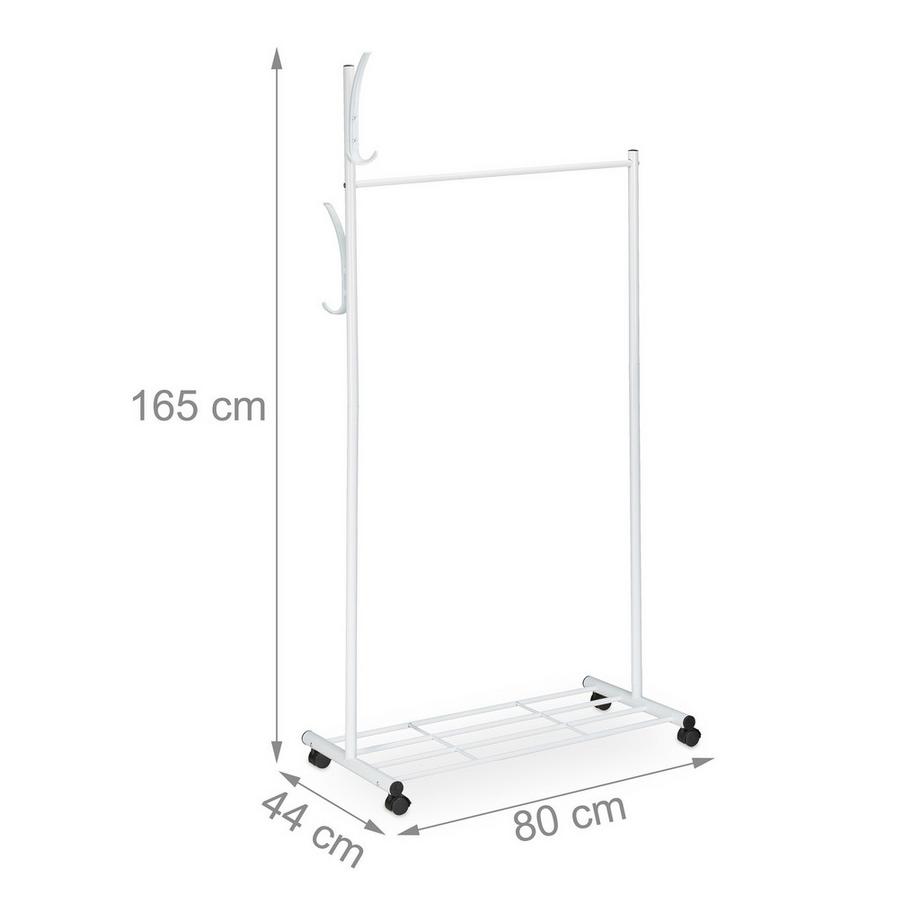 B2X Appendiabiti bianco con ruote  