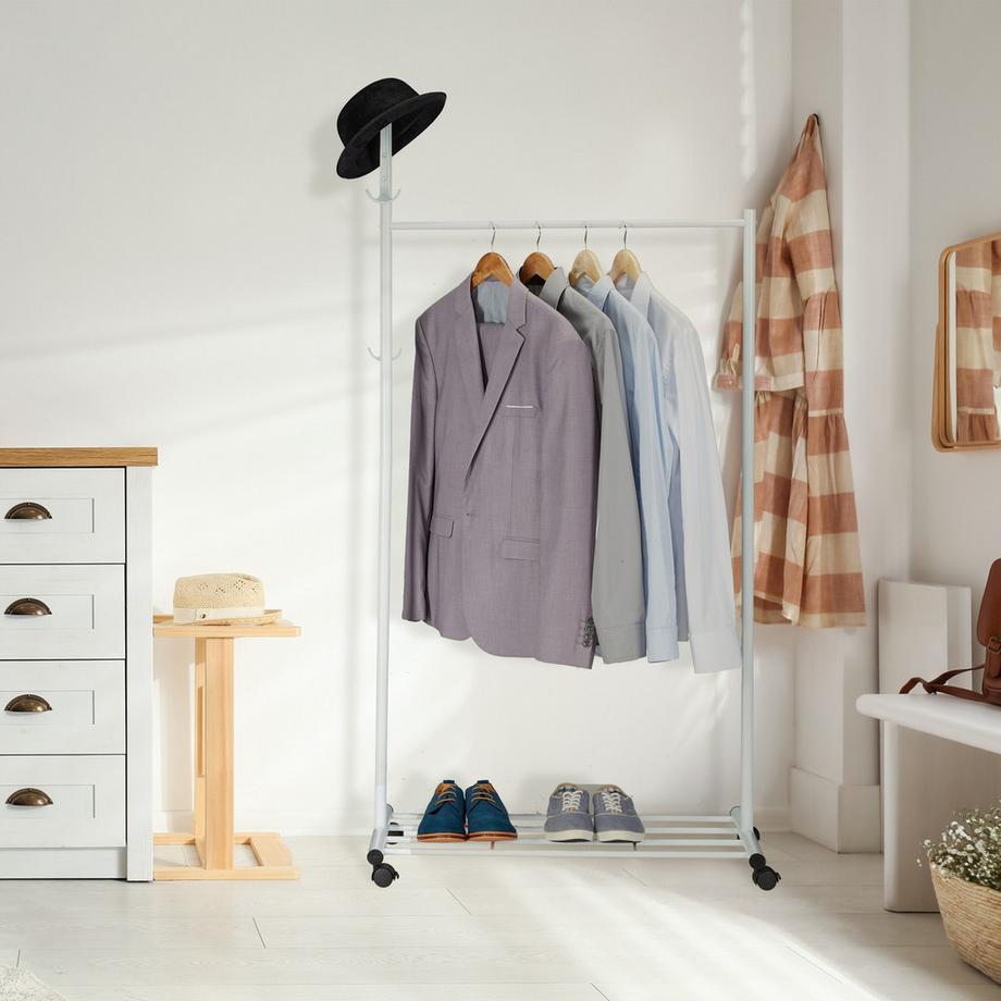 B2X Appendiabiti bianco con ruote  