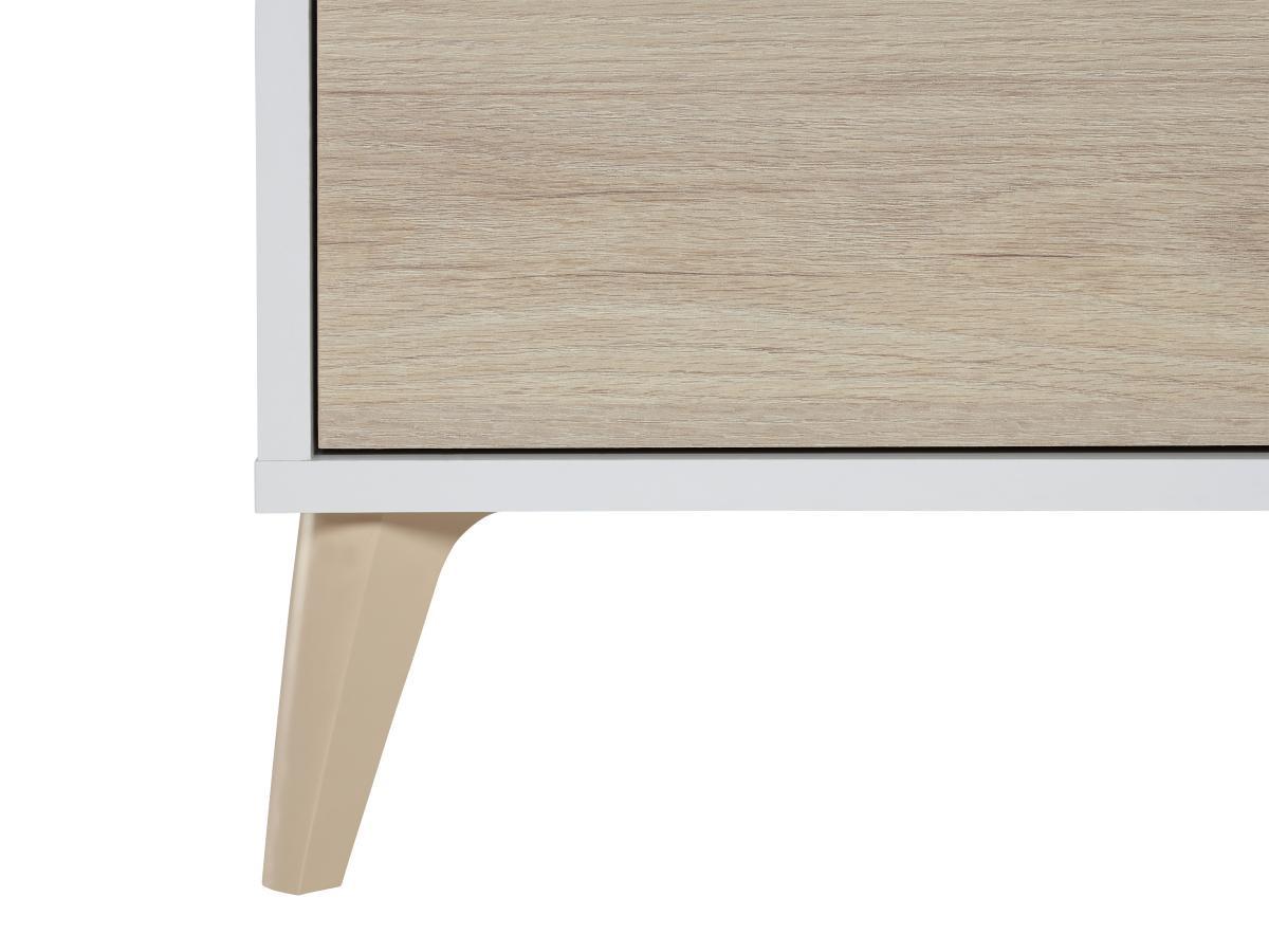 Vente-unique Credenza alta con 3 ante e 1 nicchia Quercia e Bianco KOLYMA  