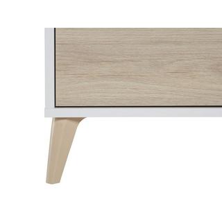 Vente-unique Credenza alta con 3 ante e 1 nicchia Quercia e Bianco KOLYMA  