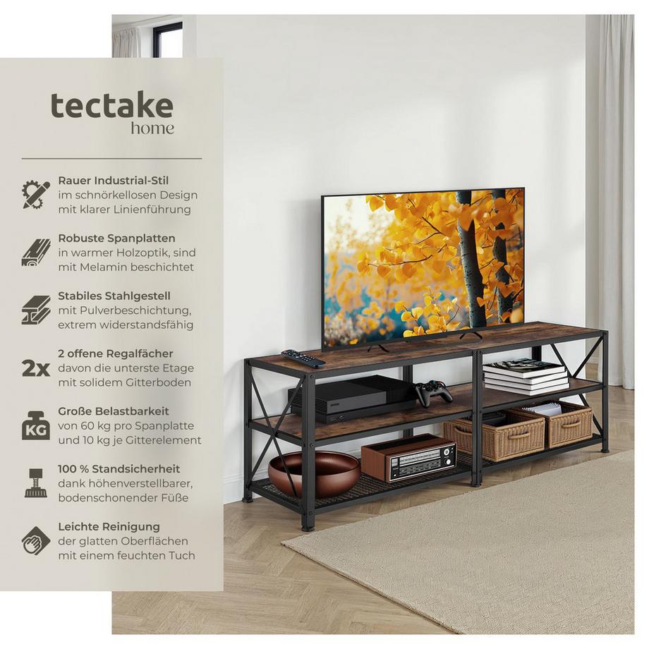 Tectake Mobile TV Chicago  stile industriale  