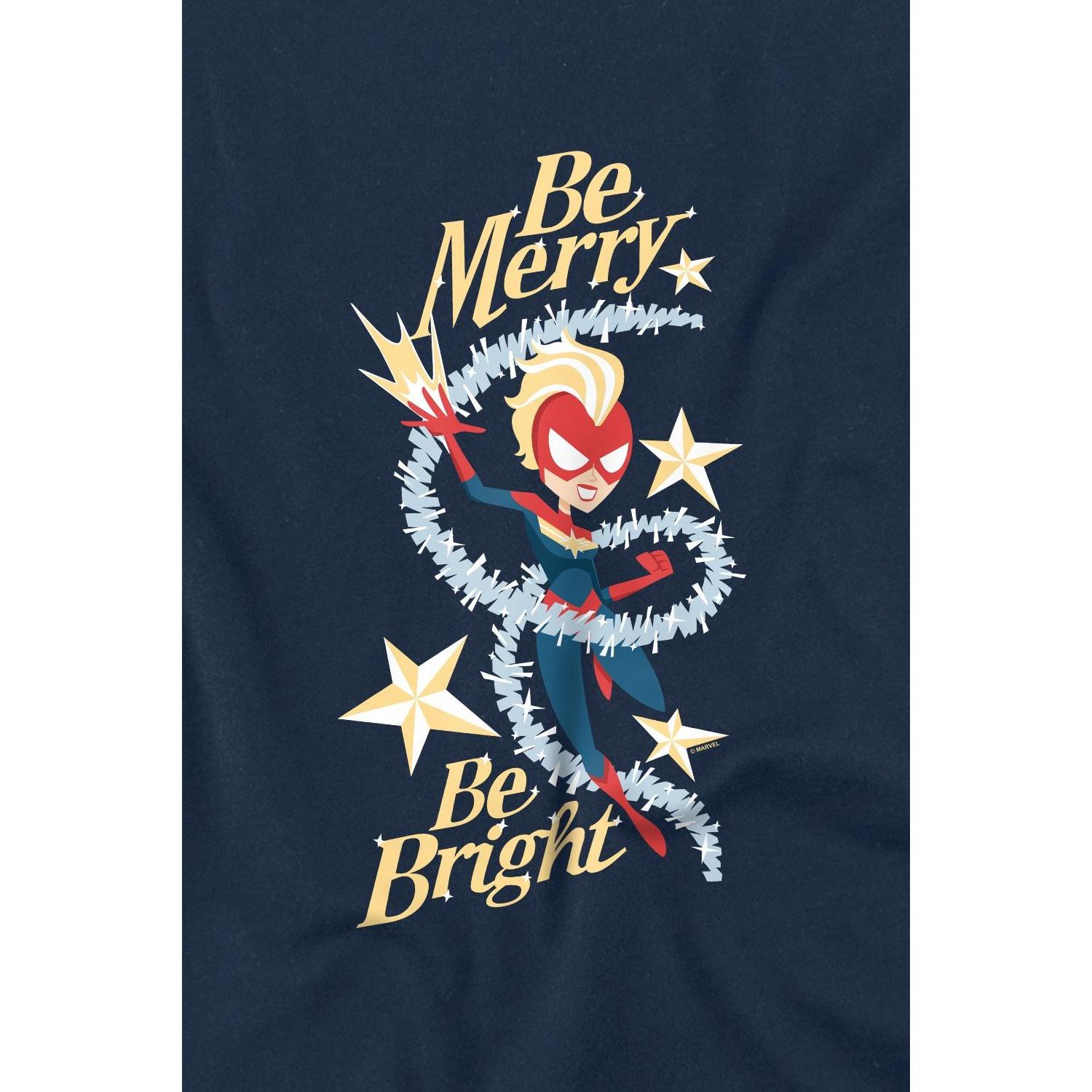 Captain Marvel  Be Merry Be Bright TShirt 